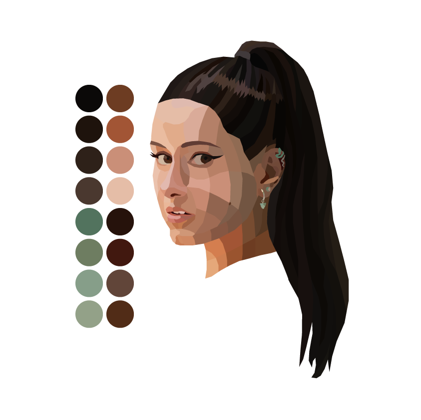 Low poly d'une femme