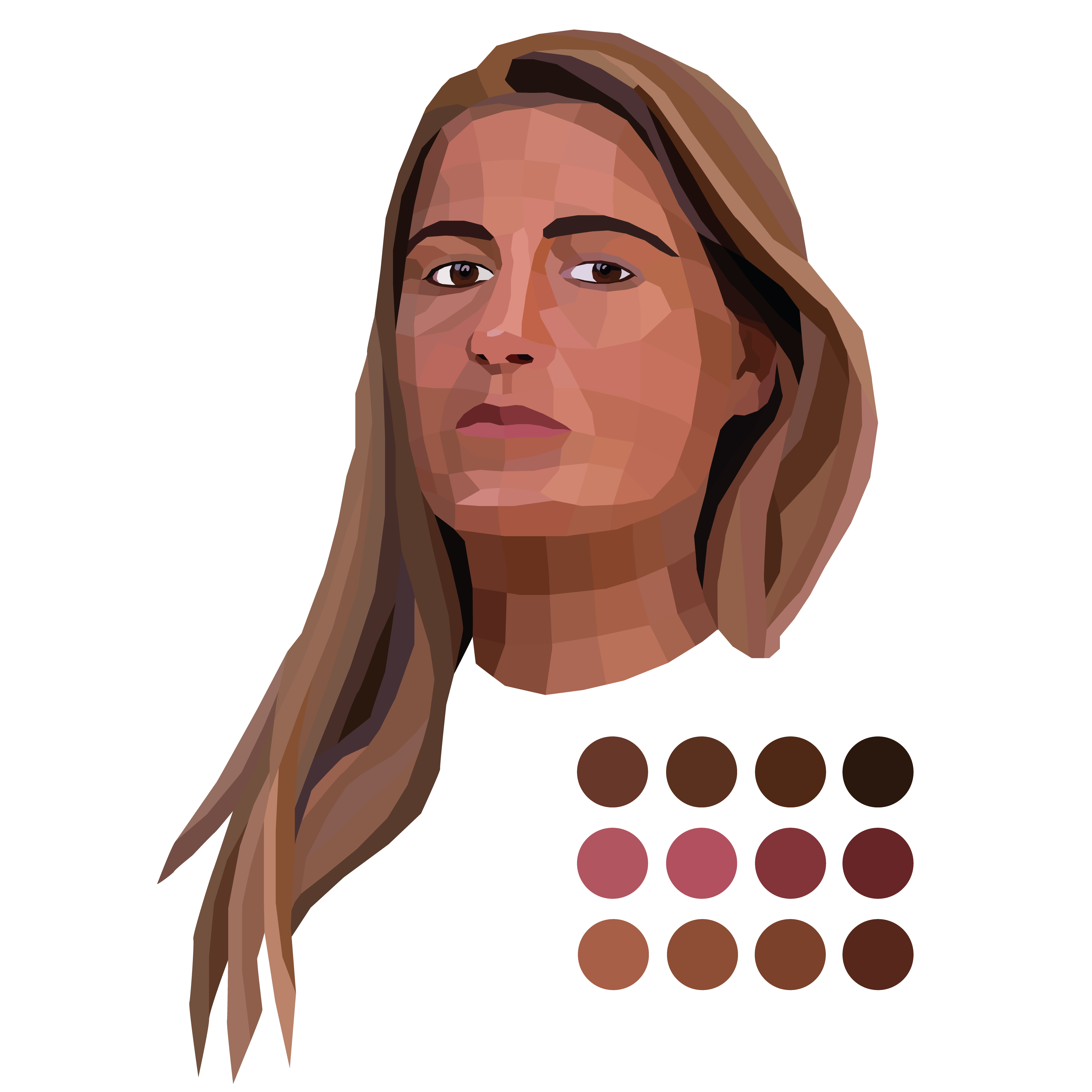 Low poly d'une femme